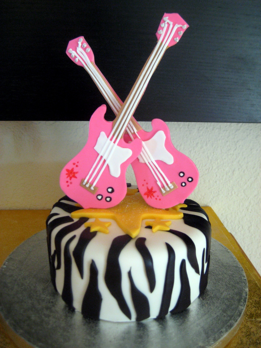 80s a Rock Custom  how Cakes Byrdie Cake â€“ to print Holograms cake Cake zebra Birthday Girl   make buttercream