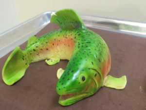 rainbow trout cake topper